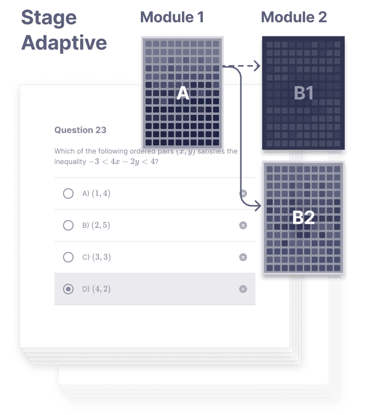 preview of test format: stage adaptive