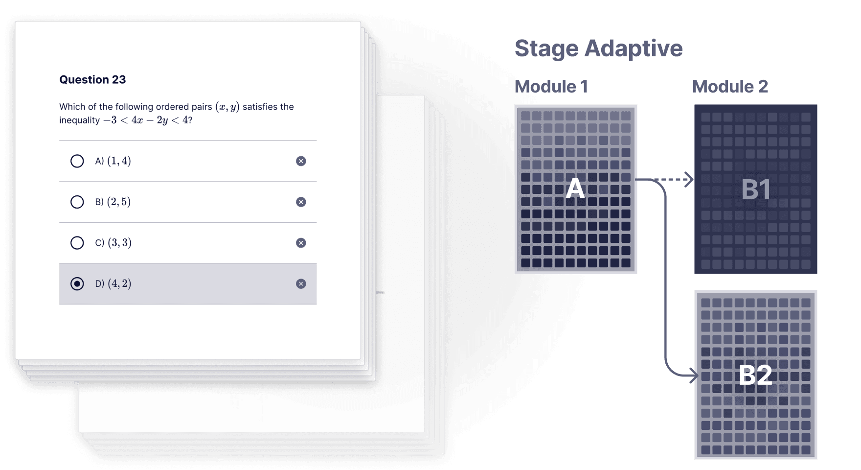 preview of test format: stage adaptive