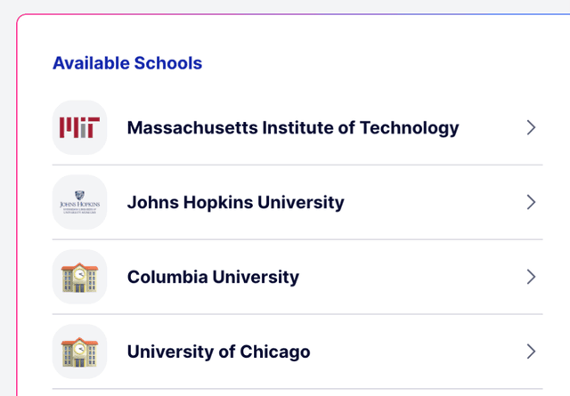 Available Schools